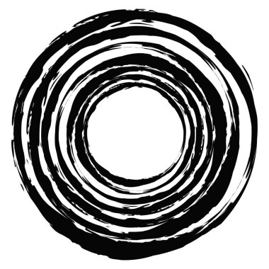 Boya fırçası, fırça darbesi, grunge doku dairesi. Çamurlu, lekeli sıvı, sıvı lekesi, sıçrama, sıçrama etkisi.