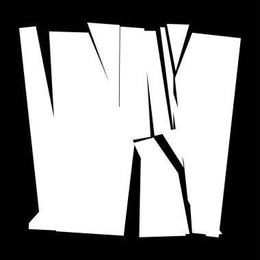 Parçalanmış, kırılmış, kırılmış doku. Kıymıklar, parçalar, parçalar. Crack, patlamış vektör ögesi - stok vektör illüstrasyonu, klip- sanat grafikleri