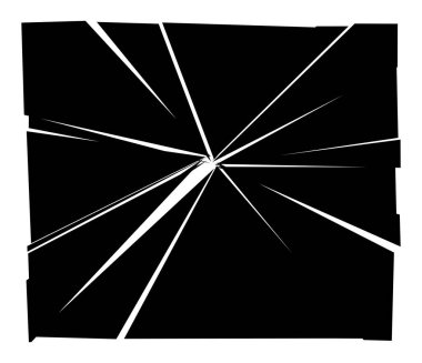 Parçalanmış, kırılmış, kırılmış doku. Kıymıklar, parçalar, parçalar. Crack, patlamış vektör ögesi - stok vektör illüstrasyonu, klip- sanat grafikleri