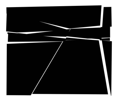 Parçalanmış, kırılmış, kırılmış doku. Kıymıklar, parçalar, parçalar. Crack, patlamış vektör ögesi - stok vektör illüstrasyonu, klip- sanat grafikleri