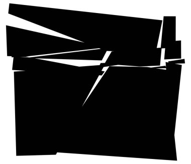 Parçalanmış, kırılmış, kırılmış doku. Kıymıklar, parçalar, parçalar. Crack, patlamış vektör ögesi - stok vektör illüstrasyonu, klip- sanat grafikleri