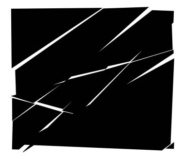 Parçalanmış, kırılmış, kırılmış doku. Kıymıklar, parçalar, parçalar. Crack, patlamış vektör ögesi - stok vektör illüstrasyonu, klip- sanat grafikleri