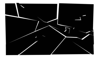 Parçalanmış, kırılmış, kırılmış doku. Kıymıklar, parçalar, parçalar. Crack, patlamış vektör ögesi - stok vektör illüstrasyonu, klip- sanat grafikleri