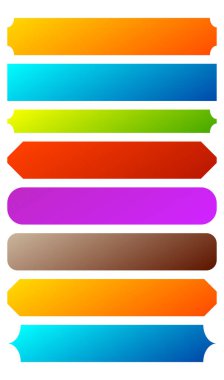 Pankart, düğme, boş uzay tasarım elementi olan çubuk şekilleri - stok vektör illüstrasyonu, klip- art grafikleri