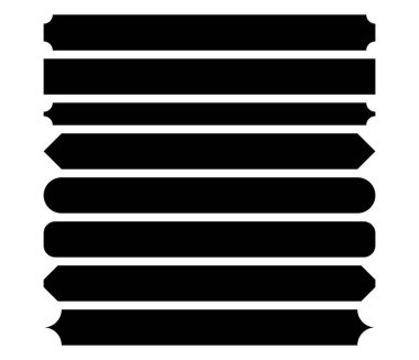 Pankart, düğme, boş uzay tasarım elementi olan çubuk şekilleri - stok vektör illüstrasyonu, klip- art grafikleri