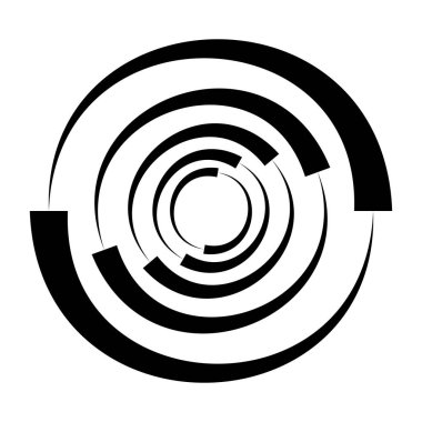 Soyut ciküler geometrik çember vektör tasarım ögesi