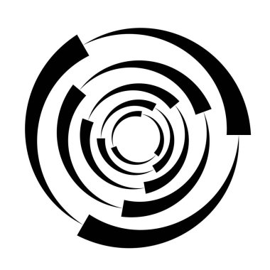 Soyut ciküler geometrik çember vektör tasarım ögesi