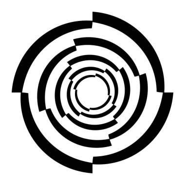 Soyut ciküler geometrik çember vektör tasarım ögesi