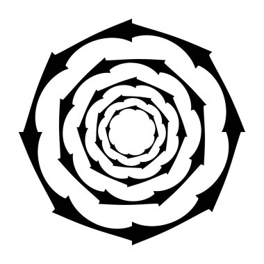 Soyut ciküler geometrik çember vektör tasarım ögesi