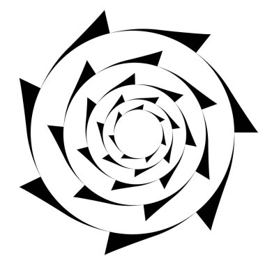 Soyut ciküler geometrik çember vektör tasarım ögesi