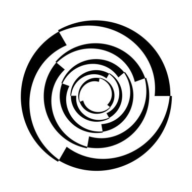 Soyut ciküler geometrik çember vektör tasarım ögesi