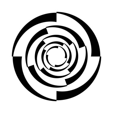 Soyut ciküler geometrik çember vektör tasarım ögesi