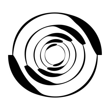 Soyut ciküler geometrik çember vektör tasarım ögesi