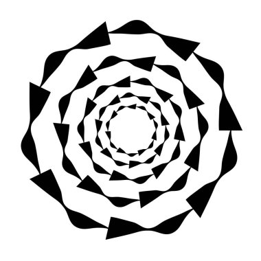 Soyut ciküler geometrik çember vektör tasarım ögesi