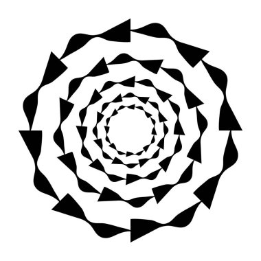 Soyut ciküler geometrik çember vektör tasarım ögesi