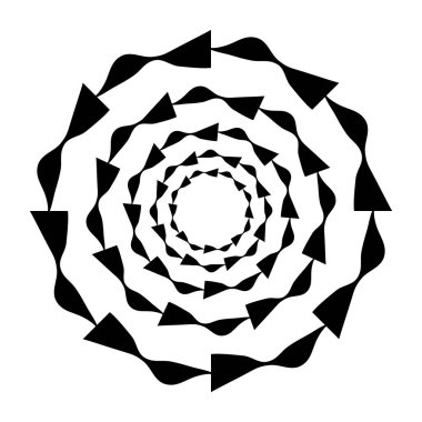 Soyut ciküler geometrik çember vektör tasarım ögesi