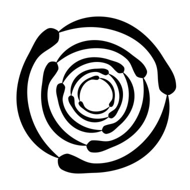 Soyut ciküler geometrik çember vektör tasarım ögesi