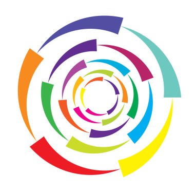 Soyut ciküler geometrik çember vektör tasarım ögesi