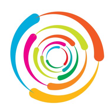 Soyut ciküler geometrik çember vektör tasarım ögesi