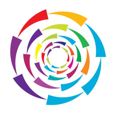 Soyut ciküler geometrik çember vektör tasarım ögesi