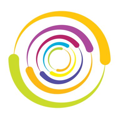 Soyut ciküler geometrik çember vektör tasarım ögesi