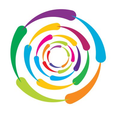 Soyut ciküler geometrik çember vektör tasarım ögesi