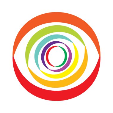 Soyut ciküler geometrik çember vektör tasarım ögesi