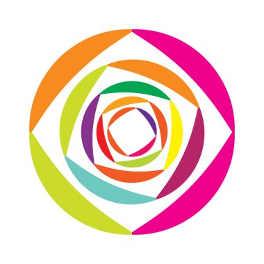 Soyut ciküler geometrik çember vektör tasarım ögesi