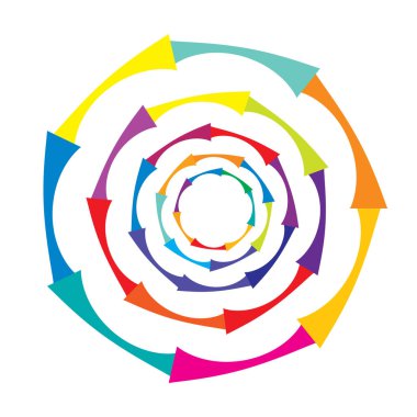 Soyut ciküler geometrik çember vektör tasarım ögesi