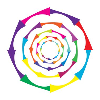 Soyut ciküler geometrik çember vektör tasarım ögesi