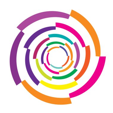 Soyut ciküler geometrik çember vektör tasarım ögesi