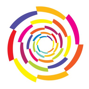 Soyut ciküler geometrik çember vektör tasarım ögesi