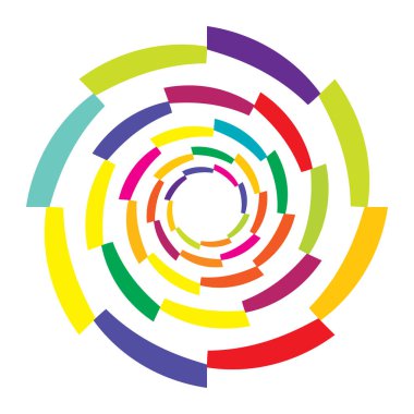 Soyut ciküler geometrik çember vektör tasarım ögesi