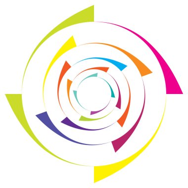 Soyut ciküler geometrik çember vektör tasarım ögesi