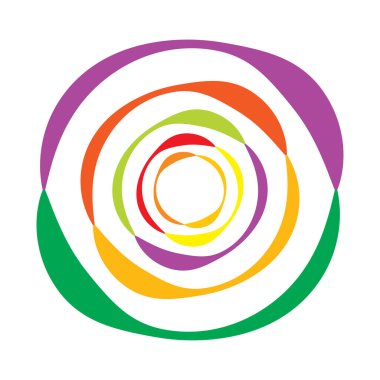 Soyut ciküler geometrik çember vektör tasarım ögesi