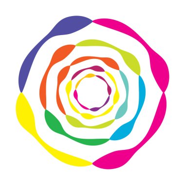 Soyut ciküler geometrik çember vektör tasarım ögesi