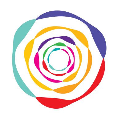 Soyut ciküler geometrik çember vektör tasarım ögesi