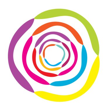 Soyut ciküler geometrik çember vektör tasarım ögesi