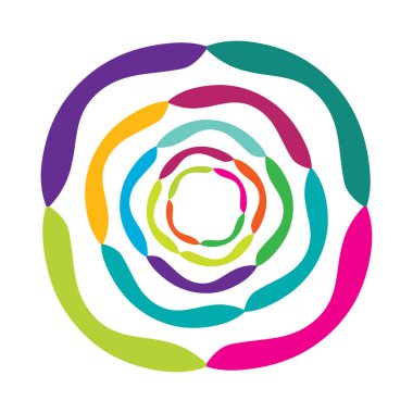 Soyut ciküler geometrik çember vektör tasarım ögesi