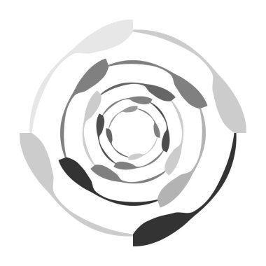 Soyut ciküler geometrik çember vektör tasarım ögesi