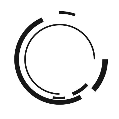 Dönen geometrik bilim kurgu GUI UI hud dairesi, dairesel simge, element