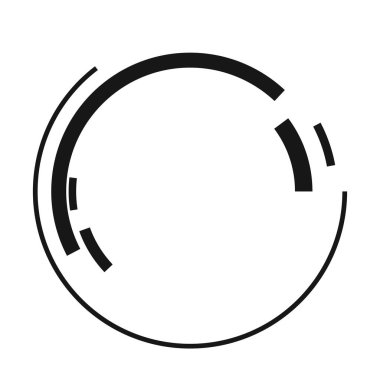 Dönen geometrik bilim kurgu GUI UI hud dairesi, dairesel simge, element