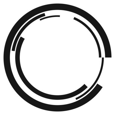 Dönen geometrik bilim kurgu GUI UI hud dairesi, dairesel simge, element