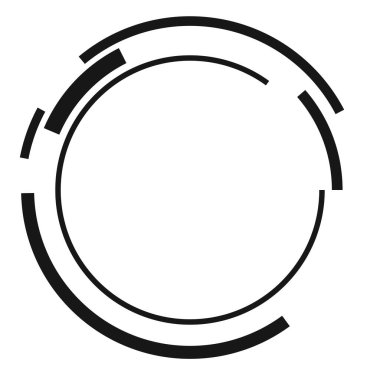 Dönen geometrik bilim kurgu GUI UI hud dairesi, dairesel simge, element