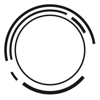 Dönen geometrik bilim kurgu GUI UI hud dairesi, dairesel simge, element