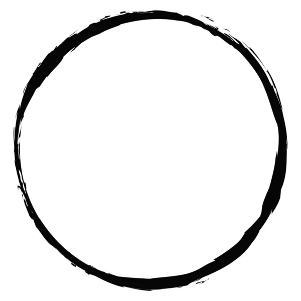 Πινέλο Πινέλο Grungy Πινέλο Grunge Κύκλο Υφή Λιωμένο Μουτζουρωμένο Υγρό — Διανυσματικό Αρχείο