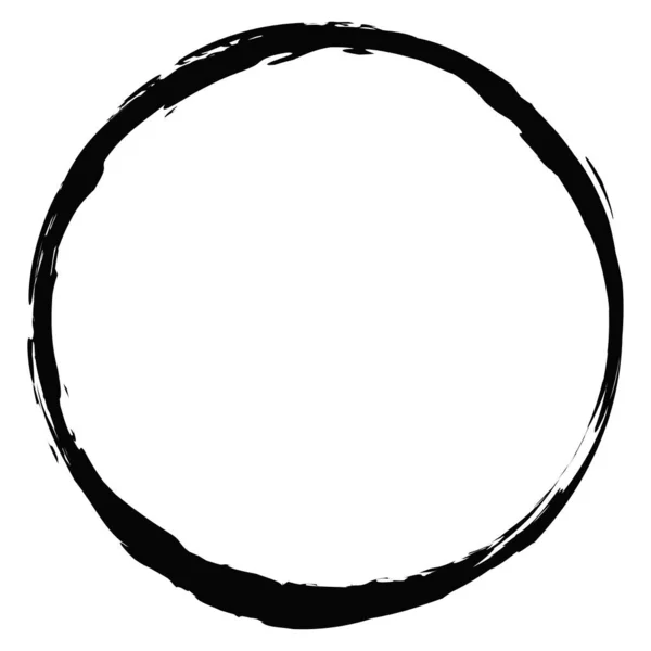 Pędzel Pędzel Grunge Texture Circle Rozmazany Rozmazany Płyn Plama Płynu — Wektor stockowy