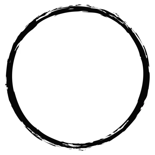 Pędzel Pędzel Grunge Texture Circle Rozmazany Rozmazany Płyn Plama Płynu — Wektor stockowy