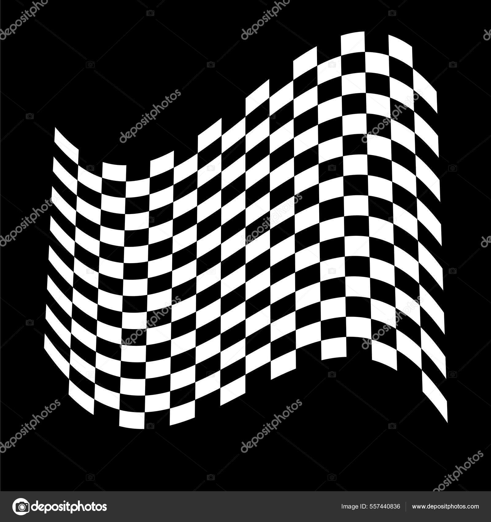 Foto de Xadrez De Corrida Bandeira Ondulada Na Textura De Tecido Branco e  mais fotos de stock de Bandeira - iStock