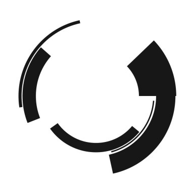 Dönen geometrik bilim kurgu GUI UI hud dairesi, dairesel simge, element